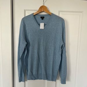 NWT J.Crew cotton/silk V-neck sweater